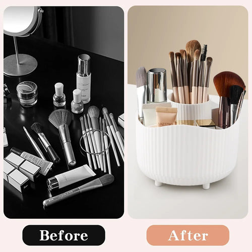 Organizador de Maquillaje Giratorio 360°– Ahorra Espacio en tu Tocador